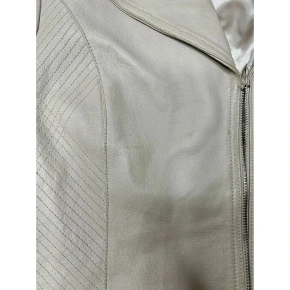 Pamela McCoy Women Medium Genuine Leather Jacket Studded See Pics - Picture 7 of 11